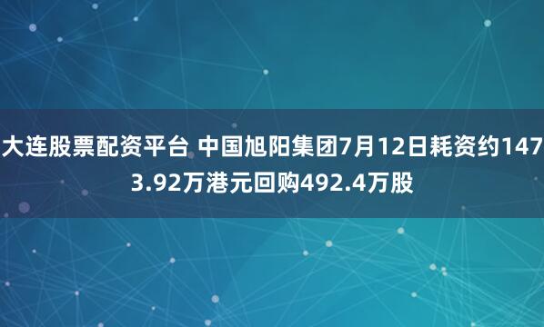 大连股票配资平台 中国旭阳集团7月12日耗资约1473.92万港元回购492.4万股